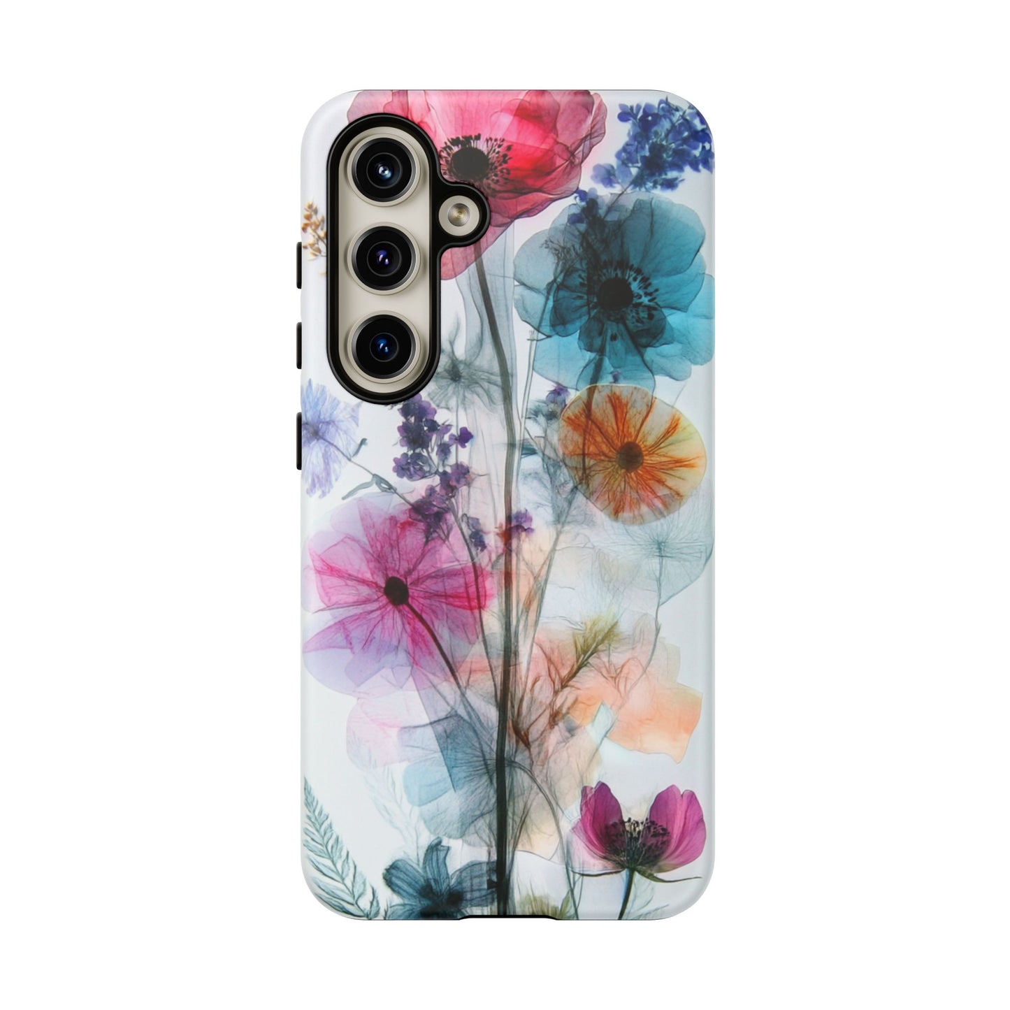 X-Ray Wildflower Phone Tough Cases, iPhone, Google Pixel, Samsung Galaxy