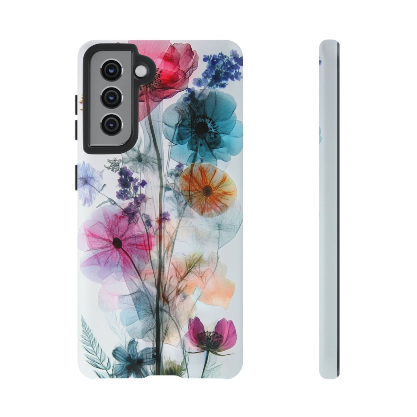 X-Ray Wildflower Phone Tough Cases, iPhone, Google Pixel, Samsung Galaxy