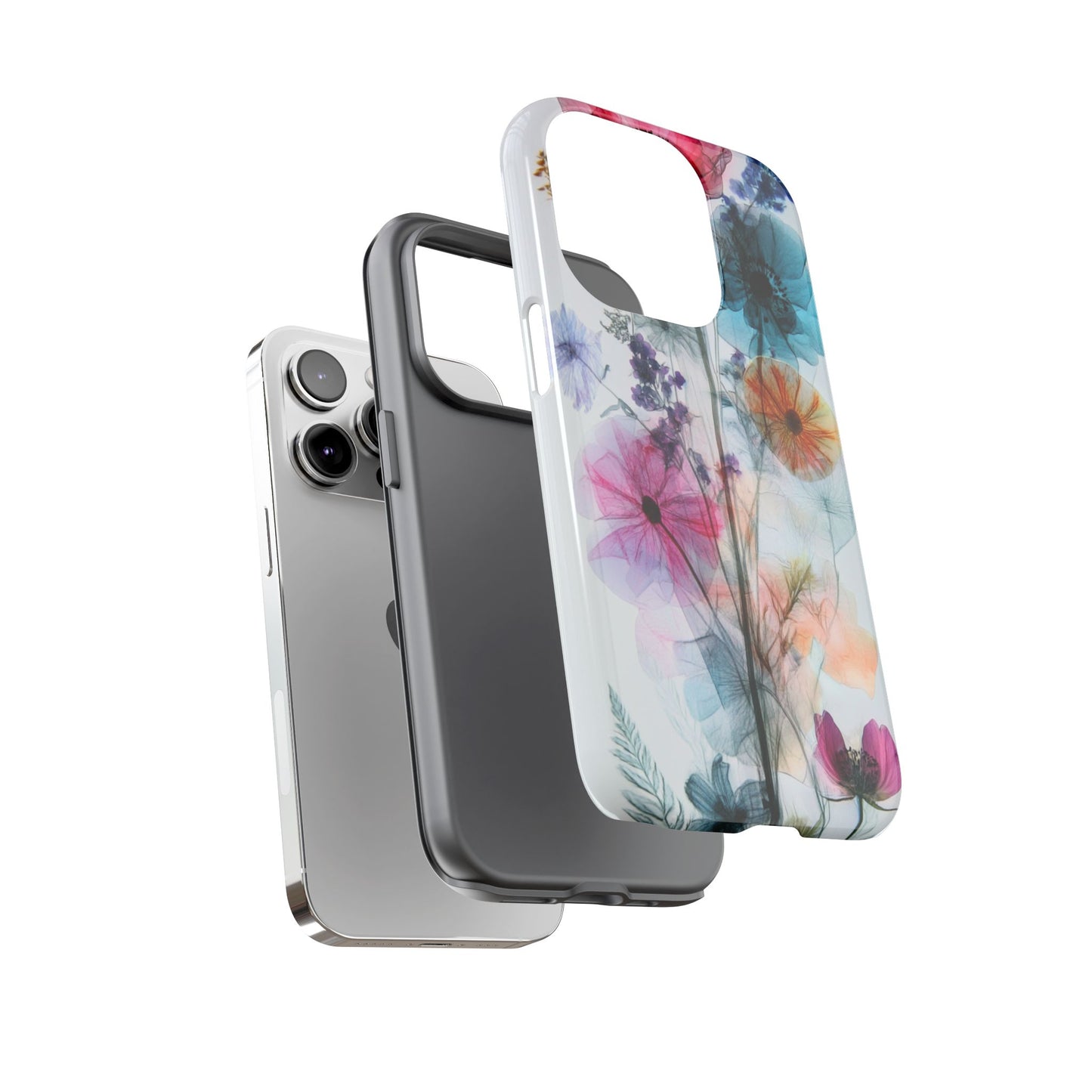 X-Ray Wildflower Phone Tough Cases, iPhone, Google Pixel, Samsung Galaxy