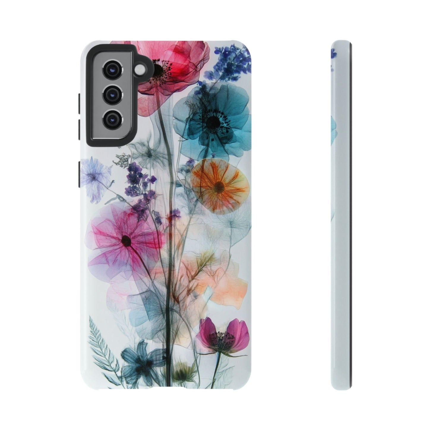 X-Ray Wildflower Phone Tough Cases, iPhone, Google Pixel, Samsung Galaxy