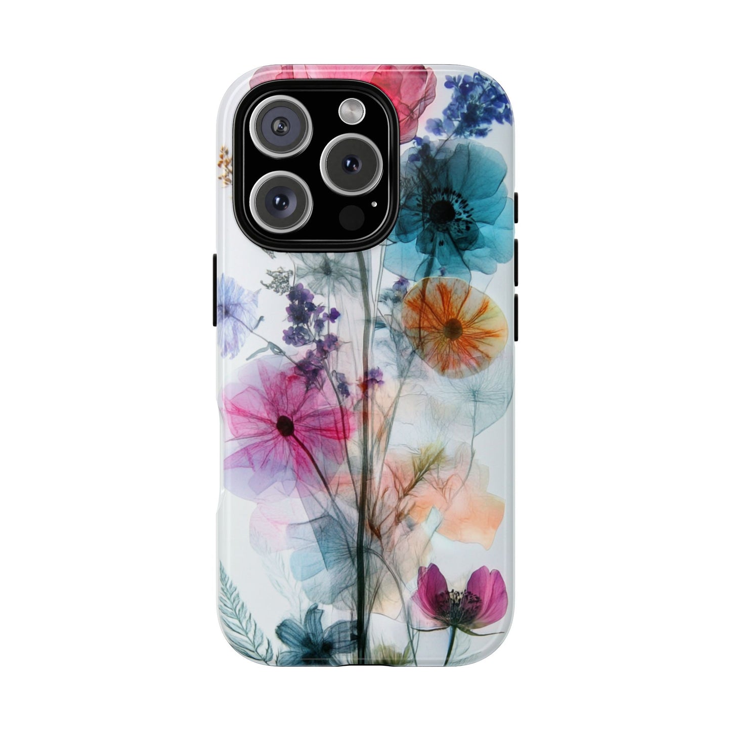 X-Ray Wildflower Phone Tough Cases, iPhone, Google Pixel, Samsung Galaxy