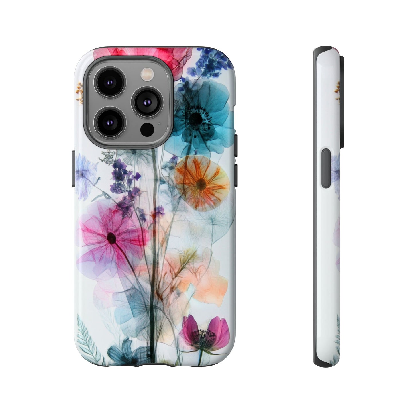 X-Ray Wildflower Phone Tough Cases, iPhone, Google Pixel, Samsung Galaxy