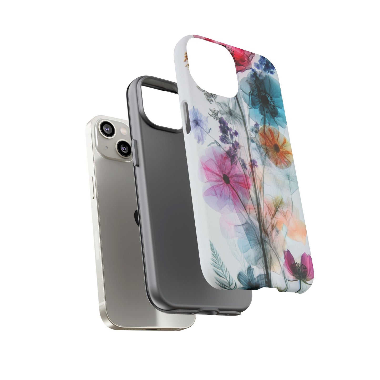 X-Ray Wildflower Phone Tough Cases, iPhone, Google Pixel, Samsung Galaxy