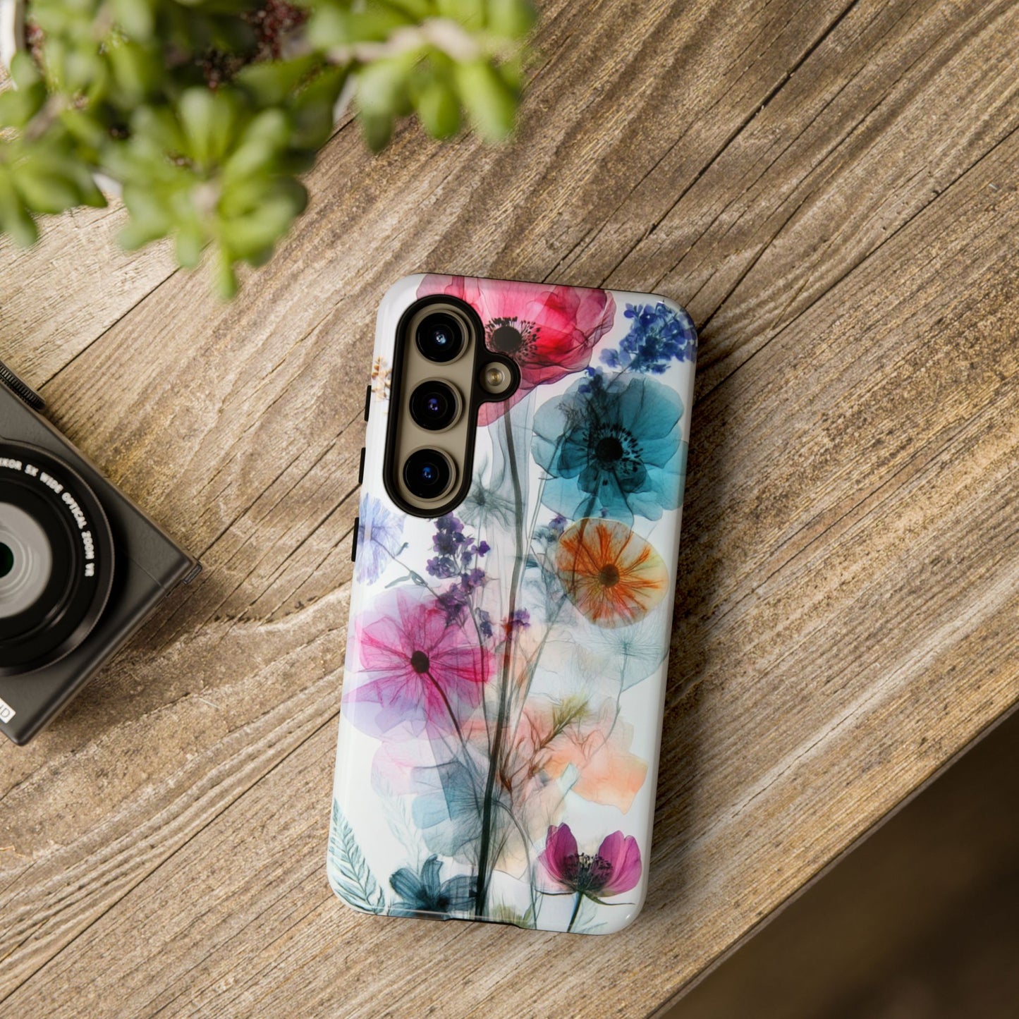 X-Ray Wildflower Phone Tough Cases, iPhone, Google Pixel, Samsung Galaxy