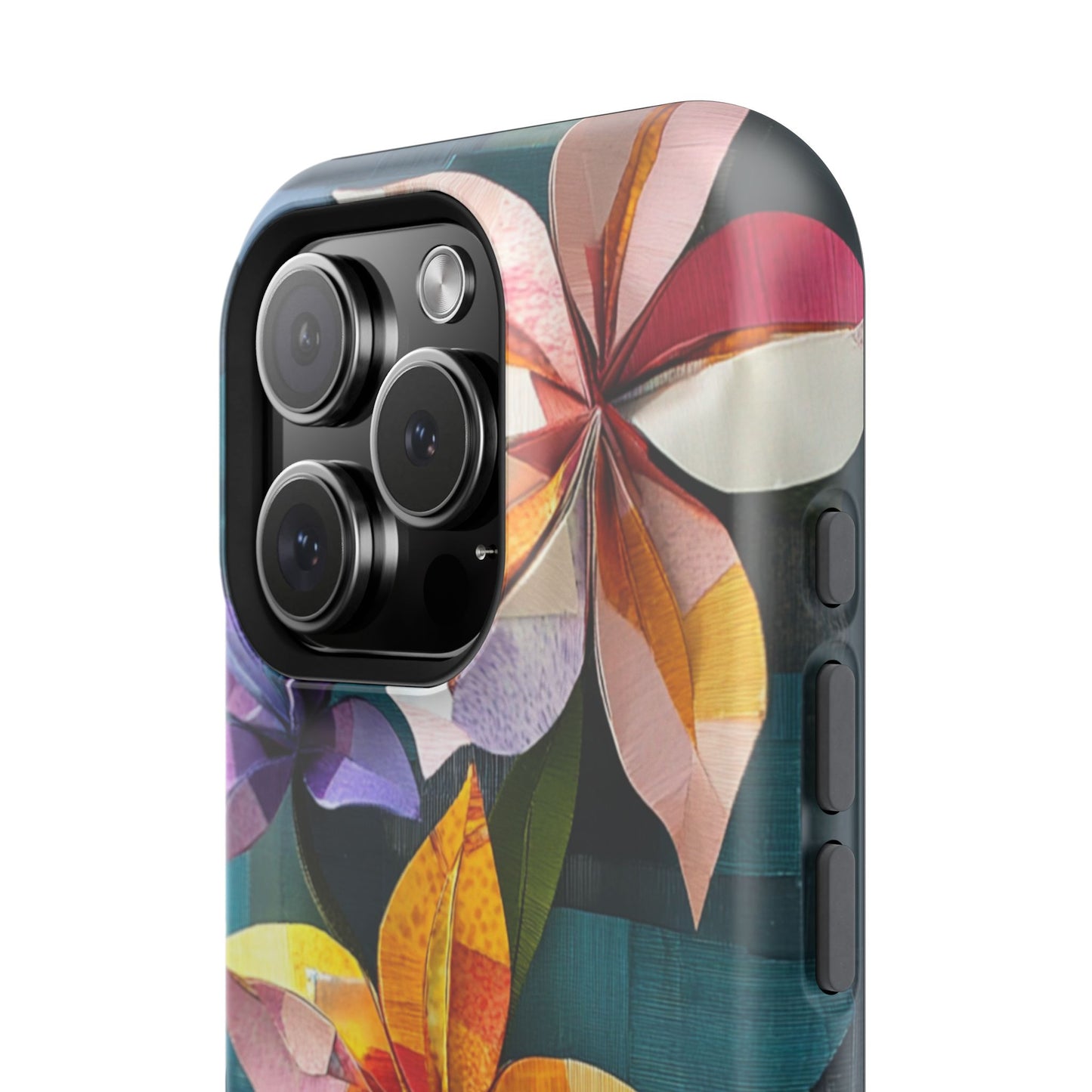 Bright Artistic Flower Magnetic Tough Cases, MagSafe, iPhone 16 15 14 13