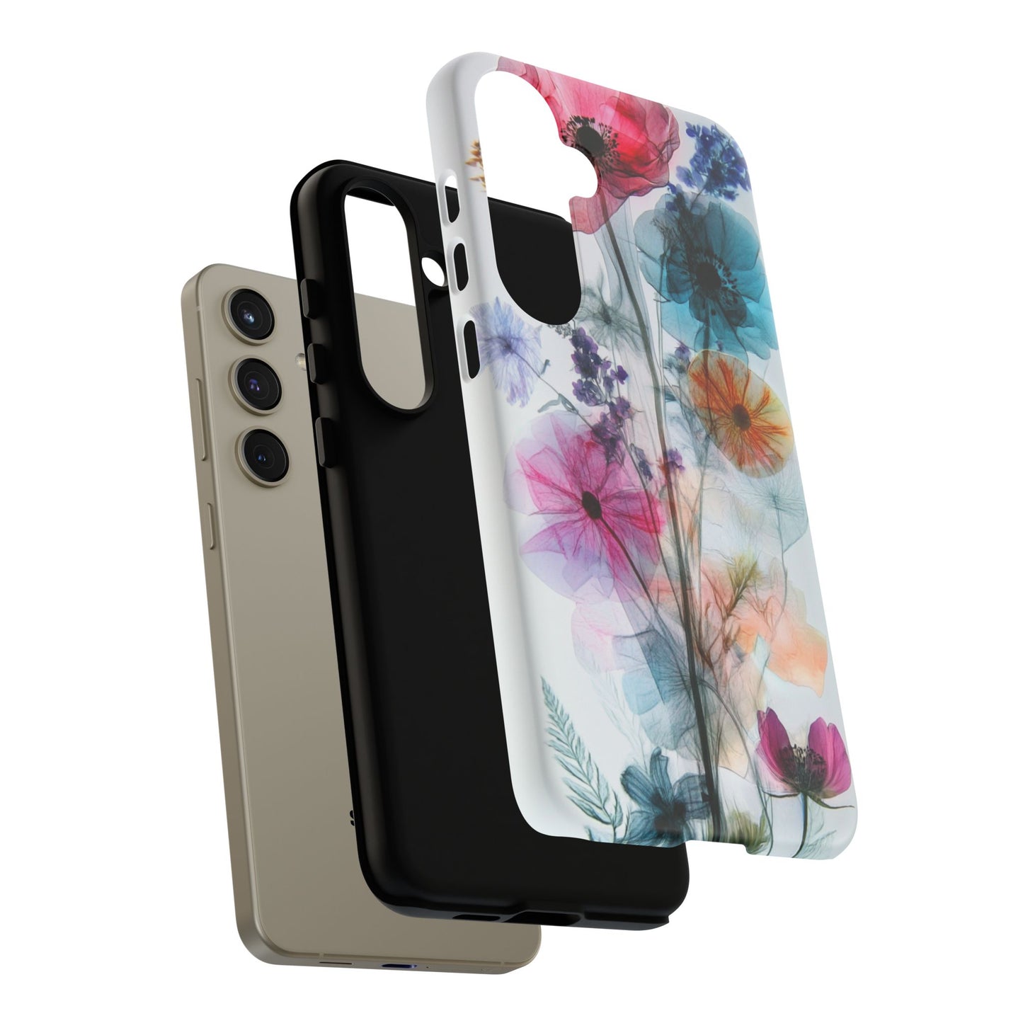 X-Ray Wildflower Phone Tough Cases, iPhone, Google Pixel, Samsung Galaxy