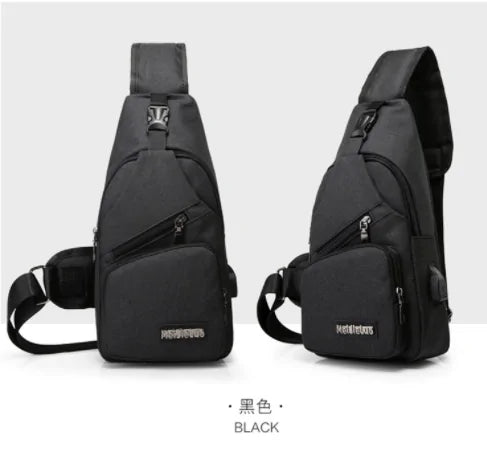 Sling Bag, Shoulder Bag, Chest Bag With USB Charging Port